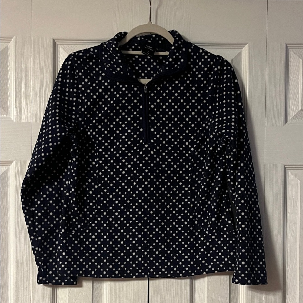 Cute Navy Polka Dot Quarterzip